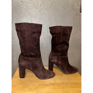 LRL Lauren Ralph Lauren Artizan Classic UpTown Dark Brown Suede 3.5” Boots